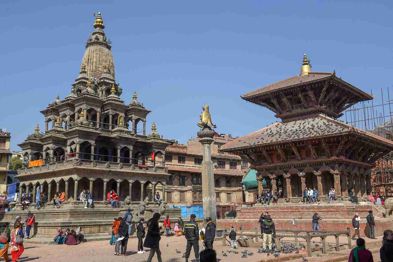 Patan,,Nepal,-,24,January,2020:,Temple,Of,Durban,Square
